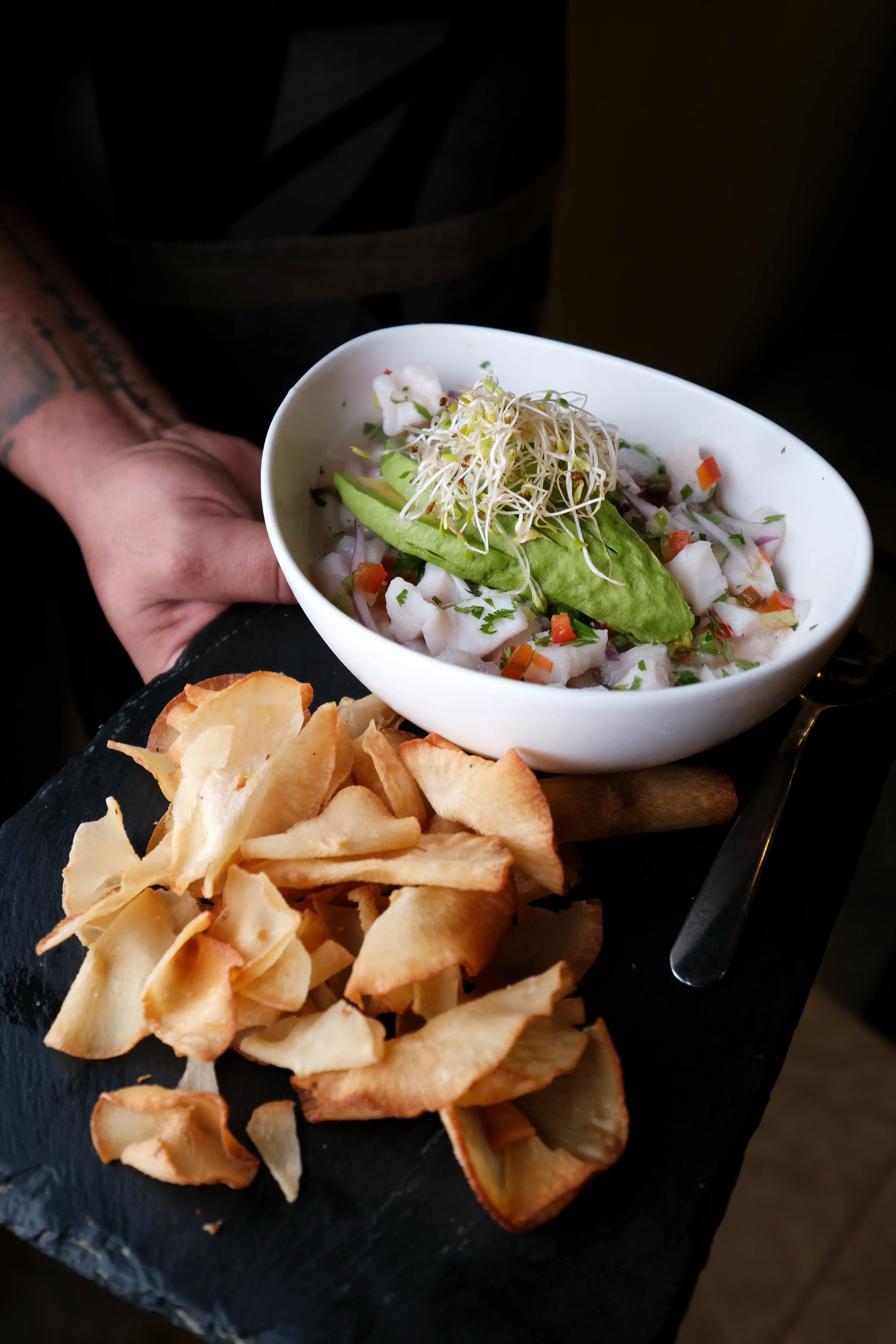 Ceviche at Zona K Atelier, restaurant in Jaco, Costa Rica
