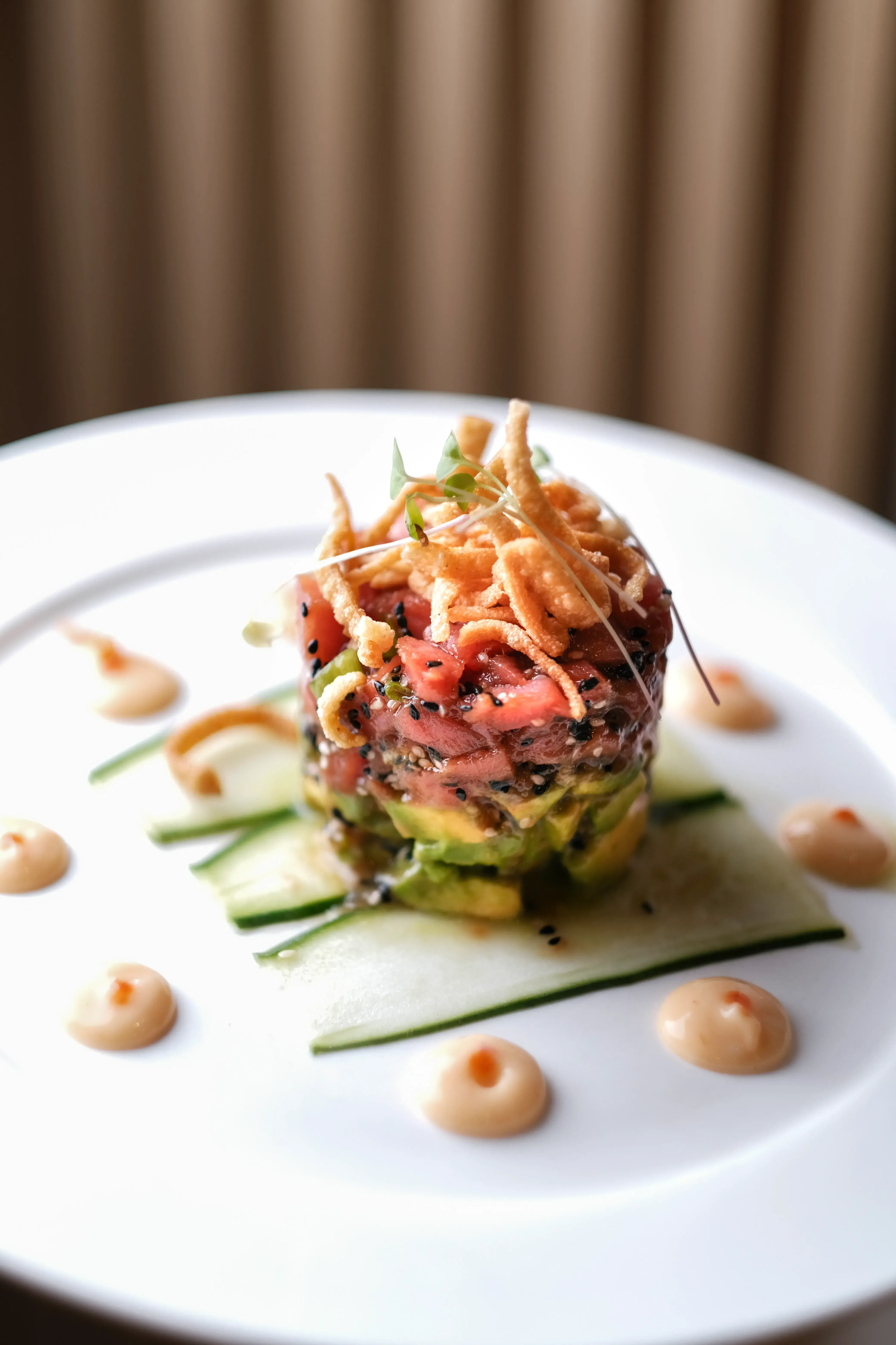 Tuna Tartar at Zona K Atelier, restaurant in Jaco, Costa Rica
