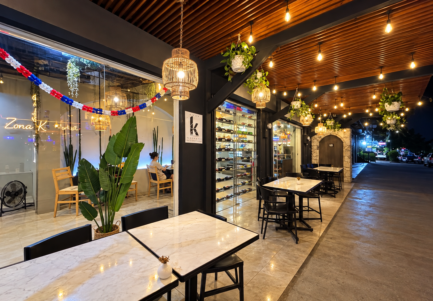 Restaurant exterior at Zona K Atelier, restaurant in Jaco, Costa Rica