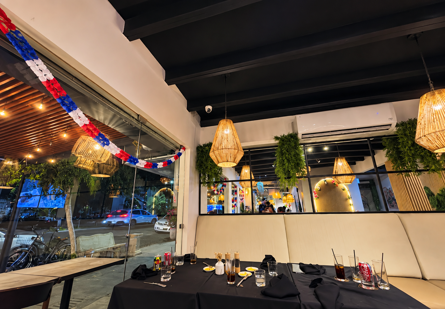Elegant restaurant interior at Zona K Atelier, restaurant in Jaco, Costa Rica